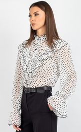 Blouse VIZAVI 744.1 cherno-belyj gorox