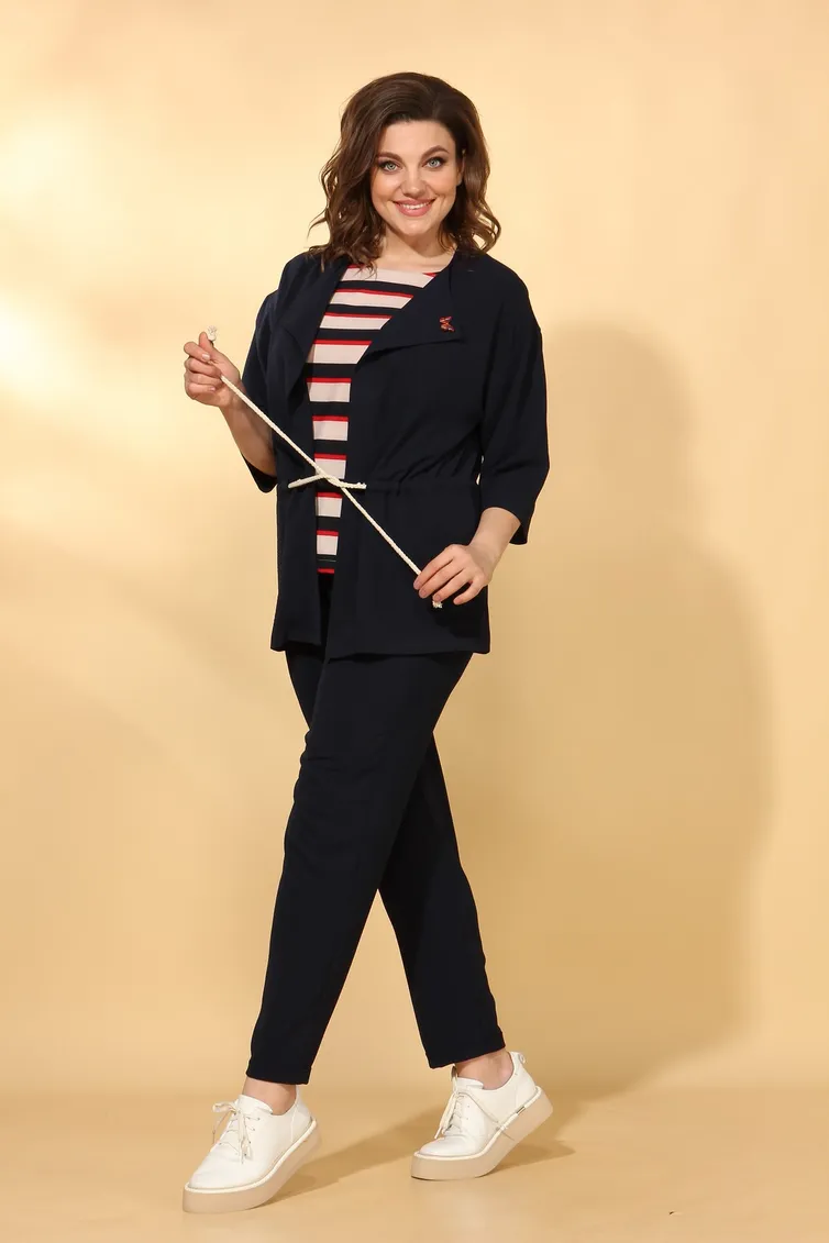 Zestaw Vilena-fashion #584 temno-sinij+poloska