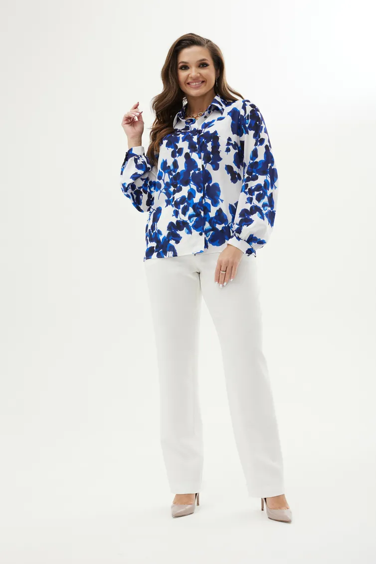 Bluzka MALI #623-074 golubye cvety