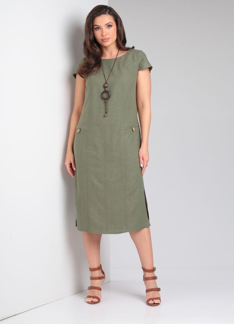 Dress Rishelie #0703 xaki