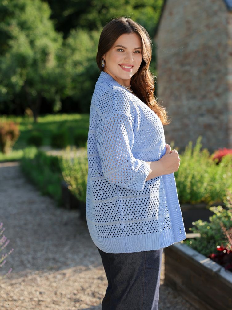 Sweter BONADI #1819 goluboj