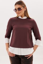 Блуза Anelli Laurel арт. 1824 махагон