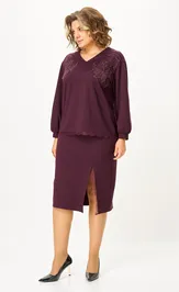Garnitur Vilena-fashion 1169 burgundi