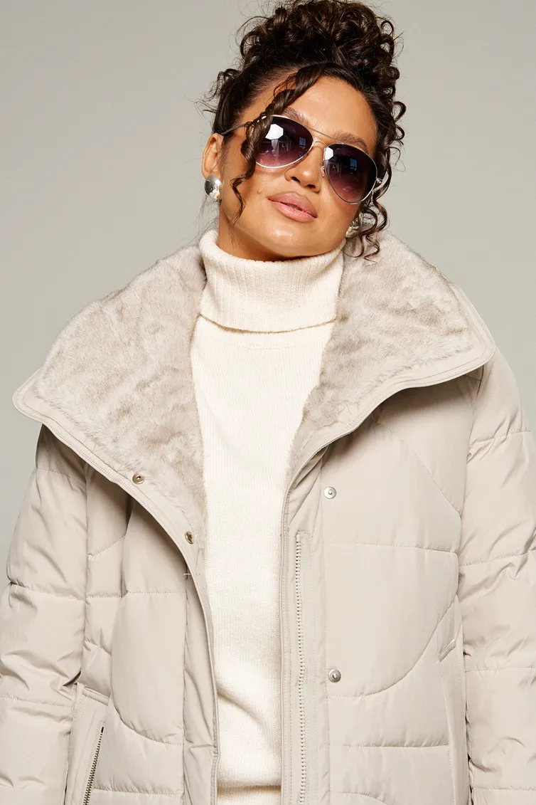 Coat Beautiful & Free #8012 kremovyj