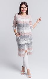 Кардиган BONADI 1285 пудра-серый