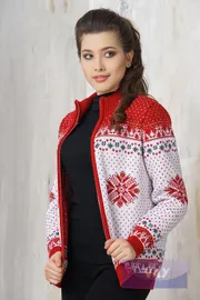 Джемперы, кардиганы, жакеты Newvay арт. 1375 красн/оптик/т.син