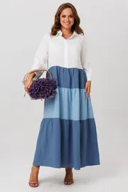 Dress Anastasia #1240.1 belyj/goluboj