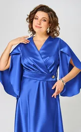 Sukienka Anastasia MAK 1309 lazurno-sinij