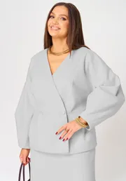 Blazer V&N fashion #1048 zhaket seryj
