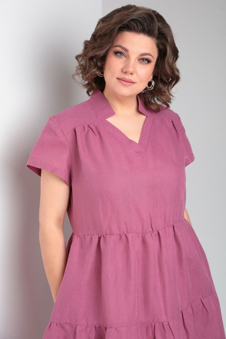 Dress Celentano #5028.1 len malinovyj
