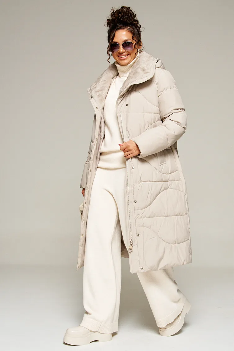 Coat Beautiful & Free #8012 kremovyj