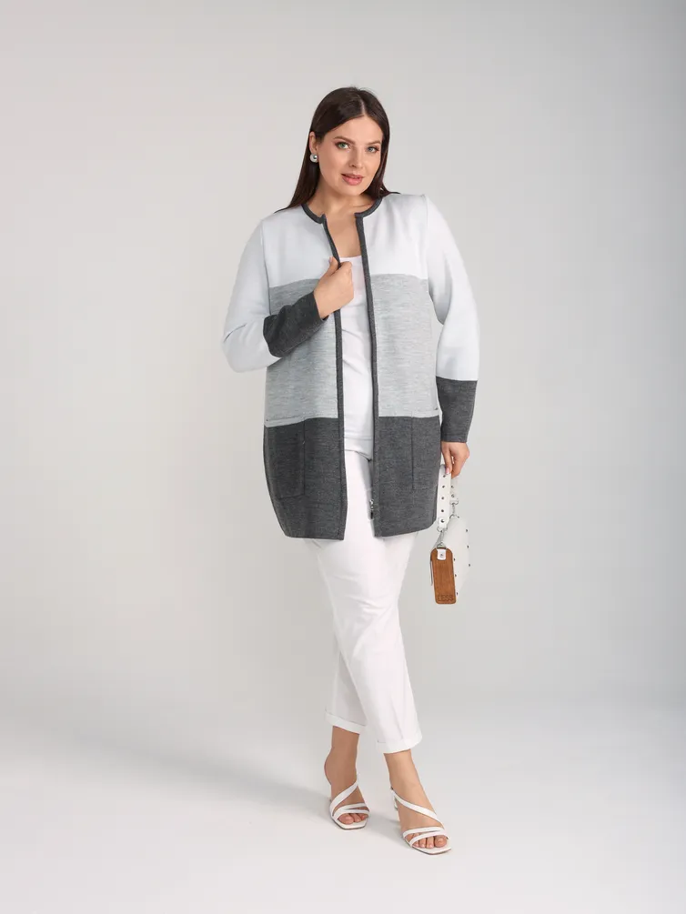Sweter BONADI #1916 svetlo seryj