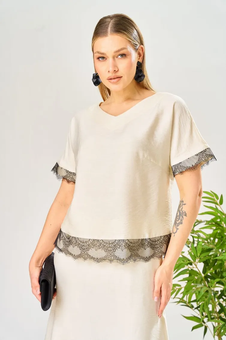 Костюм Ava fashion арт. М-196 молочный-шампанское