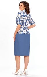 Костюм Milora 1361 синий + цветы