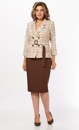 Garnitur Milora 1146/1 shokolad +kletka