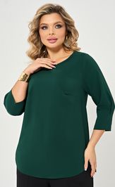 Блуза DORA plus 0220-2 темно-зеленый