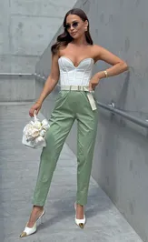 Trousers PRATA wear S035 zelenyj
