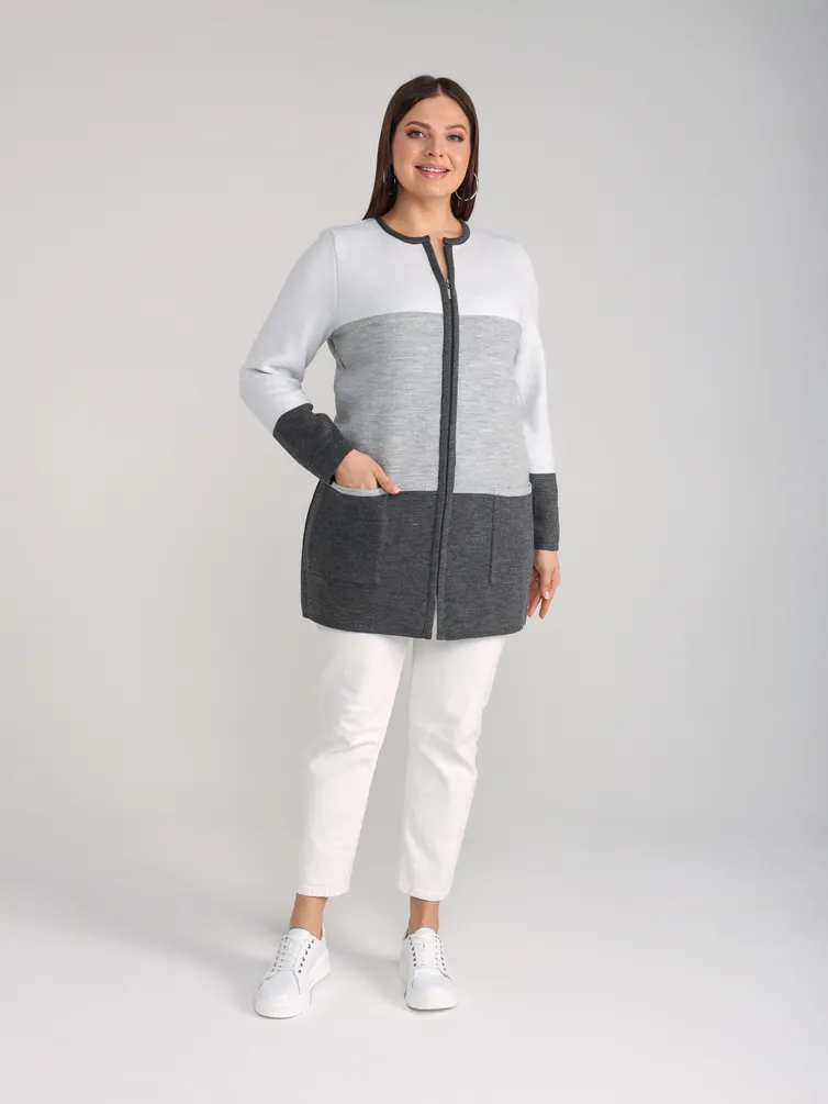 Sweter BONADI #1916 svetlo seryj