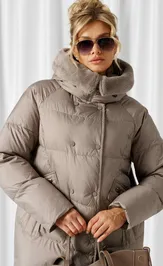 Coat Beautiful & Free 1018 seryj