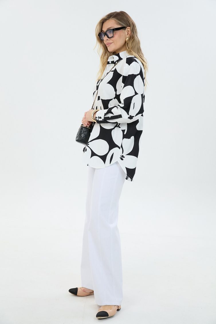 Koszula LM project #M 0144 cherno-belaya