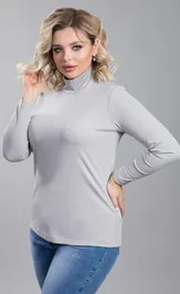 Водолазка NOVITA 1209 светло-серый