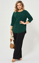 Блуза DORA plus 0220-2 темно-зеленый