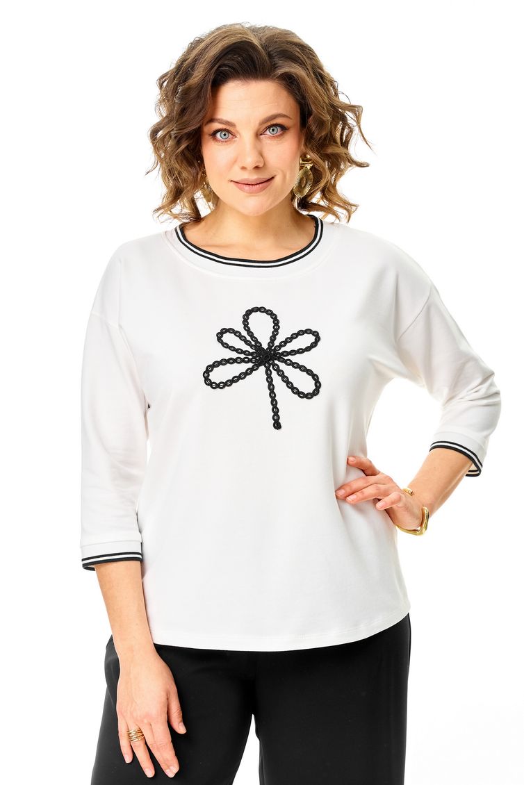 Блузки, туники Rumoda арт. 2261 дл. р. молочный-черный