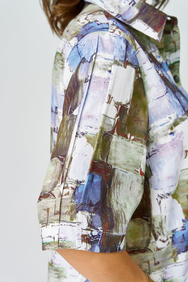 Блуза БелЭльСтиль арт. 881-336 голубой дизайн