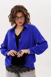 Blouse Anelli Laurel #1663 oslepitelno sinij