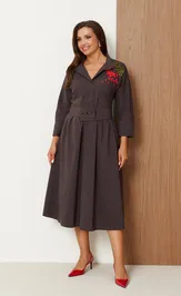 Dress PND 83980 korichnevyj