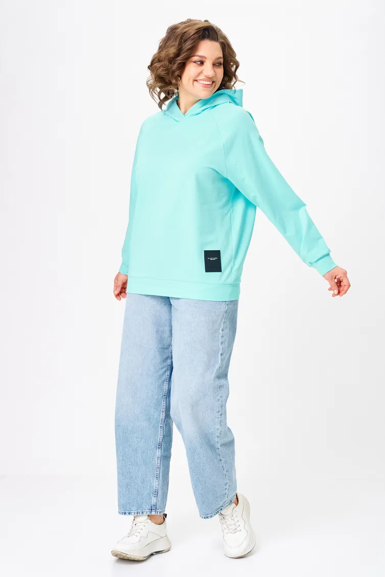 Hoodie Rumoda #2283 biryuzovyj