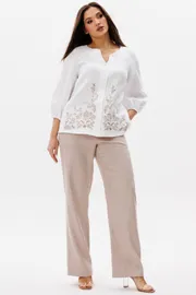Koszula Ma Cherie #1175 belyj s bezhevym