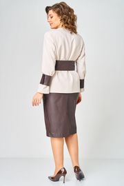 Костюм Vilena-fashion арт. 1147 беж+шоколад