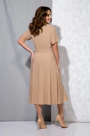 Платье Beautiful & Free арт. 3072 беж + горох