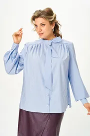 Bluzka SOVA #11352 golubaya poloska
