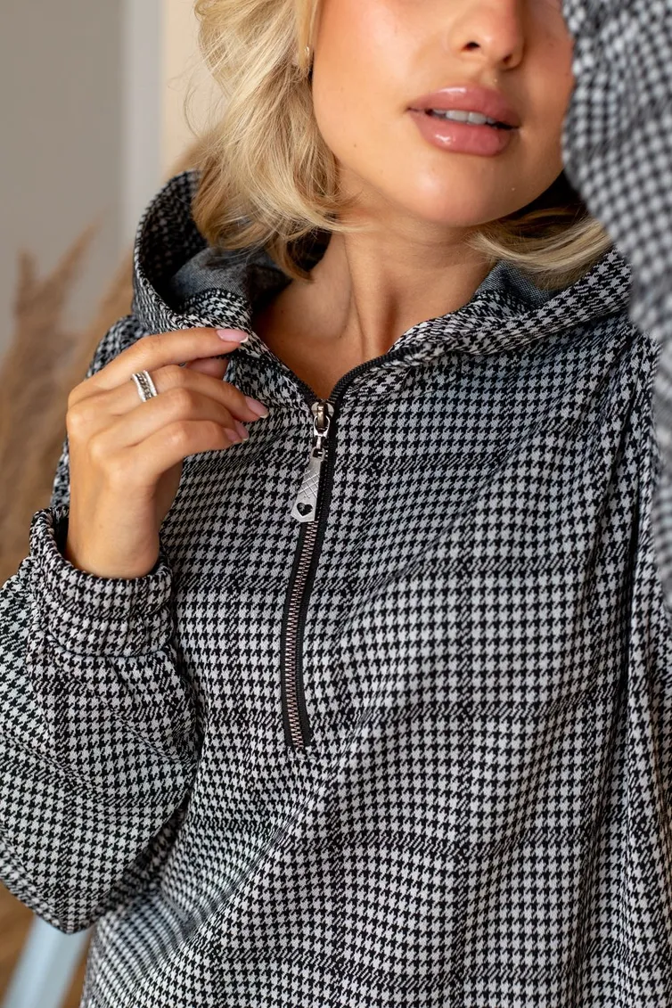 Sweatshirt TOOK A LOOK & Angelika #MK-25-26 kletka