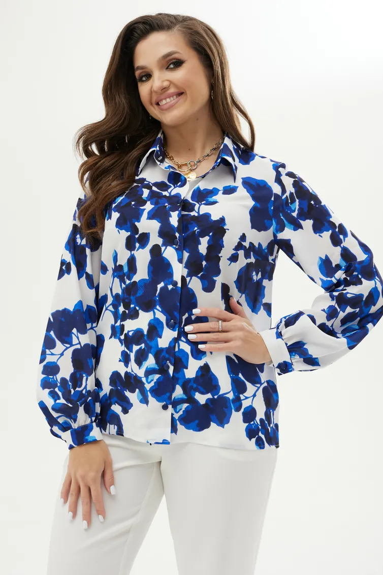 Bluzka MALI #623-074 golubye cvety