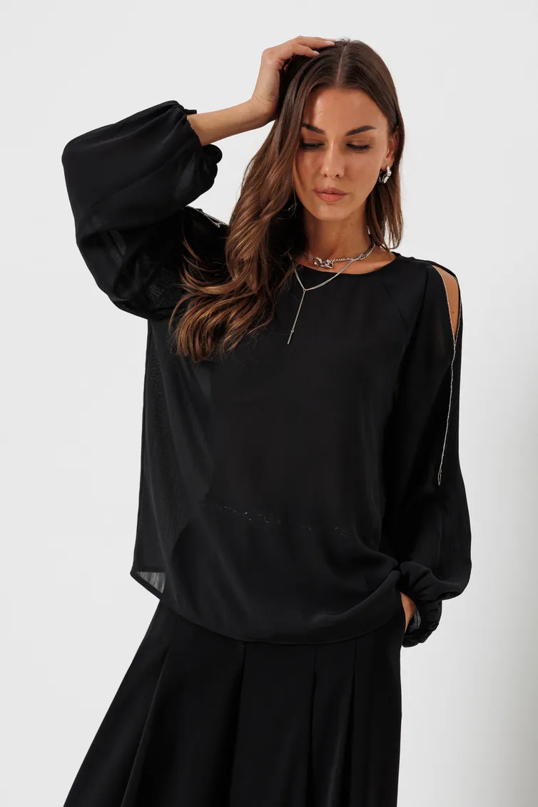 Blouse Lyushe #4451 chernyj