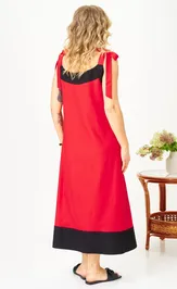 Платье Ava fashion М-185 красный-черный