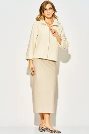 Skirt LAIKONY #L-924 sero-bezhevyj