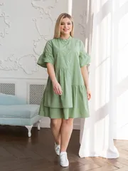 Sukienka NOVITA #1247 fistashkovyj