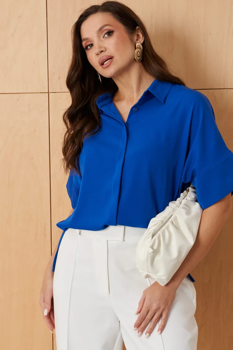 Blouse Panda #120443 vasilkovyj