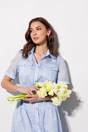 Платье Люше арт. 4364 голубой