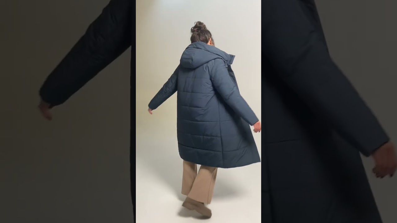 6292 пальто стёганое размерный ряд с 50 по 60 цвет синий