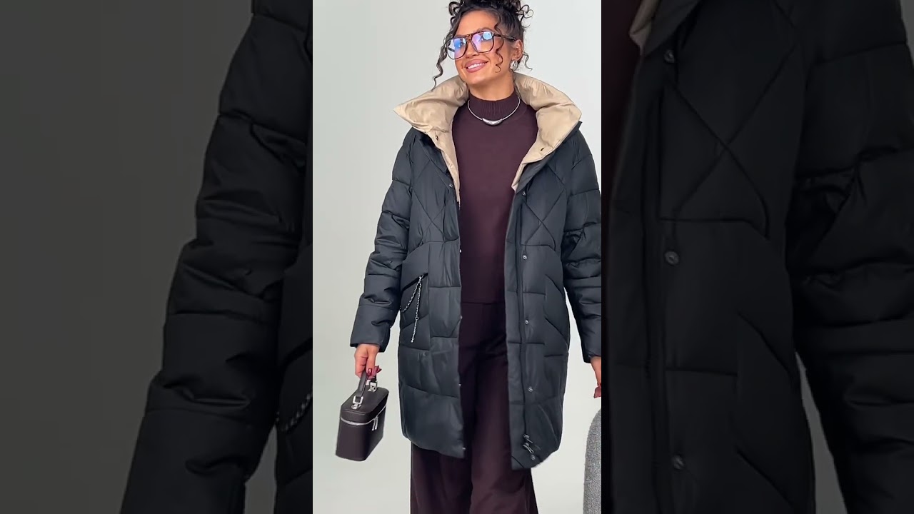 8010 куртка женская размерный ряд с 46 по 56 цвет чёрный