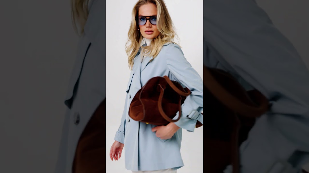 Стильный женский плащ. 24-409-1 URS.by