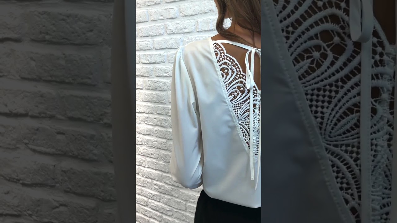 Кружевная блуза VIZAVI 714 молочного, белого цвета #fashion #beauty #ootd #fashionstyle #style