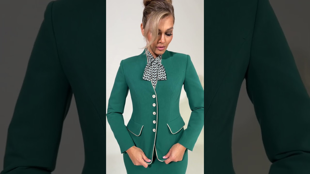 Костюм-тройка с кантом Мода-Юрс арт. 2808-1 morskaya volna  #style  #fashion  #lookstyle