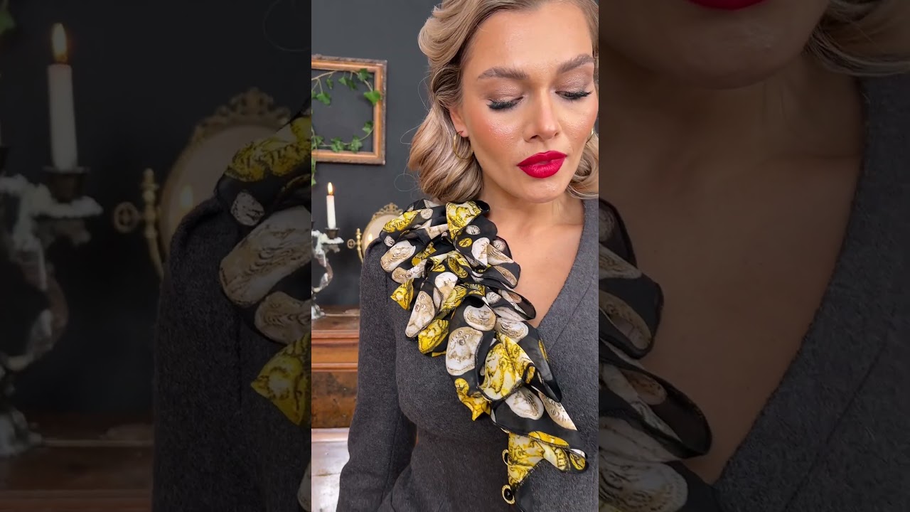 Костюм с шерстью со съемным шарфом Мода-Юрс арт. 2825 графит_монеты  #fashion  #styling  #style