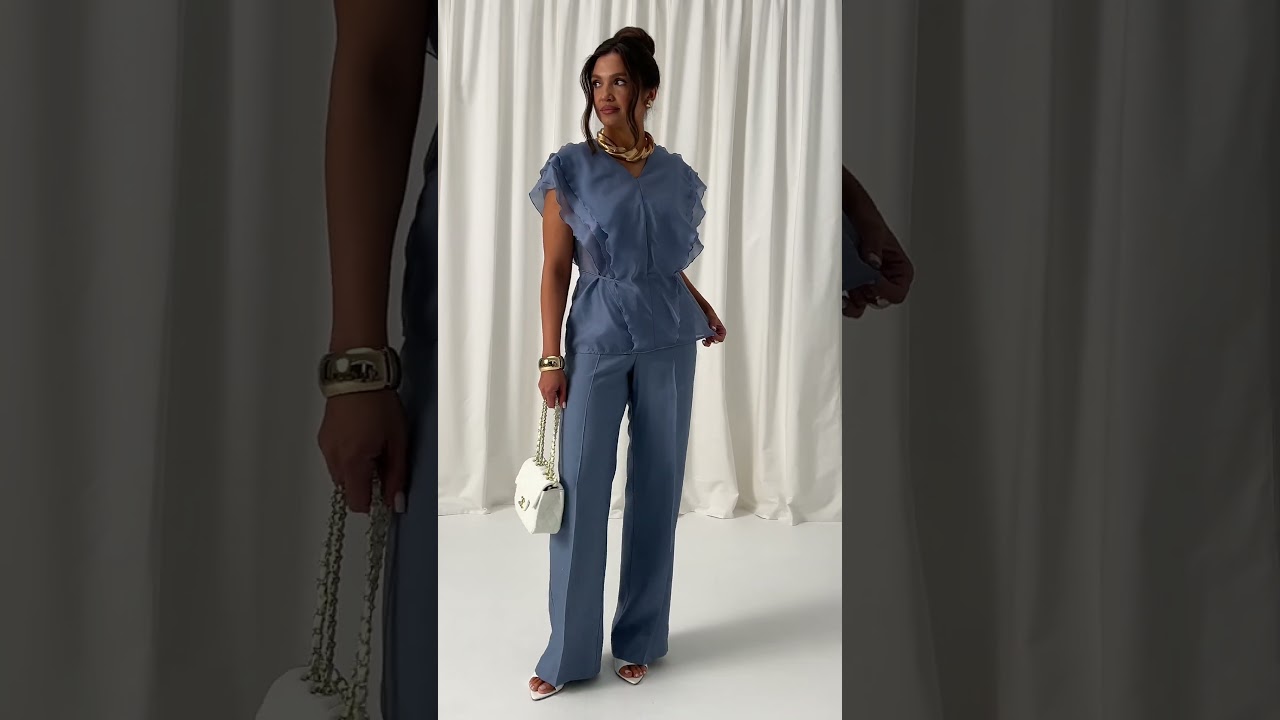 6467 костюм двойка размерный ряд с 46 по 52 цвет голубой